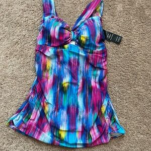 Torrid Halter Endless Stripes Swimsuit Swim